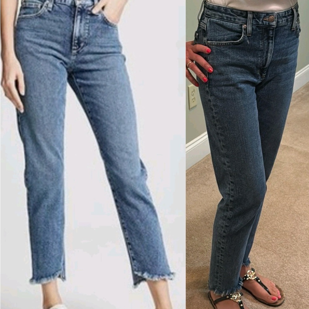 JOE'S Women's Waverly The Smith High-Rise Straight Raw-Hem Ankle Jeans SZ 27